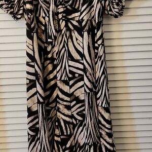 Sami & Jo Black and Brown Abstract Maxi Jumpsuit